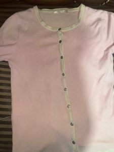Pink Button-Down Top