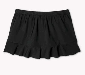 Aqua Green Black Swim Skirt
