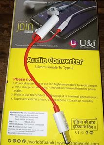 Audio Converter3.5mm Female To Type-C