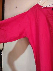 Pink Embroidered Kurti