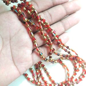 Conbo Of Five Red&amp;Gold Mix Cristal Mala.