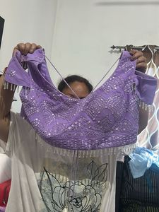 Embellished Purple Blouse