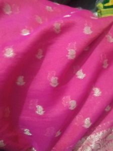 Pink Banarasi Saree