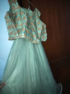 Beautiful Lehnga In Sea Green Colour