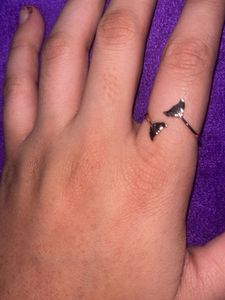Cute Whale Tail rose gold Ring