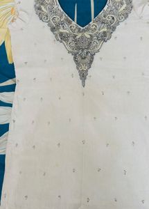 V- Neck Embroidery Kurta