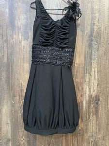 Black Party Dress with Sequins