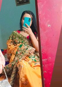 mustard yellow saree