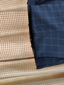 Men's Blue Plaid Dress Pants