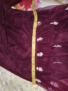 Pakistani Sharara Set..Maroon Colour net Embroider
