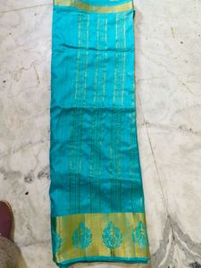 Green Colour Fancy Saaree With Blouse