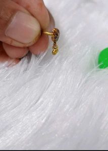 2 Pure Gold-toned Stud Nose pin ( 22 Crt)