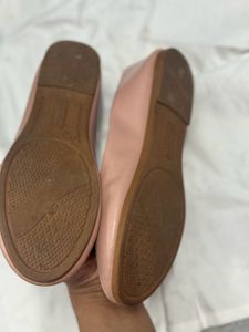 Cute Pink Bow Ballerina Flats