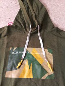 Olive Green Graphic Hoodie