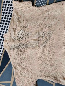 MAX Crochet high low hem shirt brand new