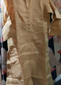 Elegant Beige golden Kurta