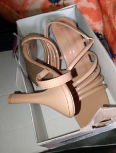 Nude Heels with Ankle Strap