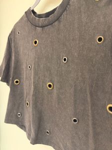 Edgy Grommet Crop Top
