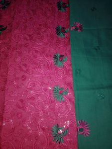 Unstitched Sequence work Embroidered Dress Materia