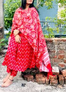 New Cotton Anarkali suit Set