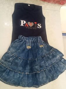 Girl's Top Frock Set(New) 3-4 Year