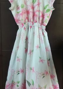 Floral Maxi Dress White &amp; Pink