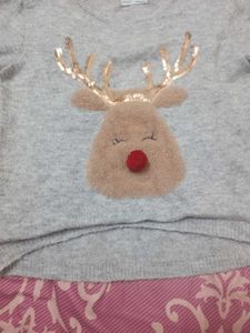 Women Cute Reindeer Christmas Warm Sweater