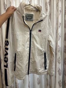 white windcheater jacket