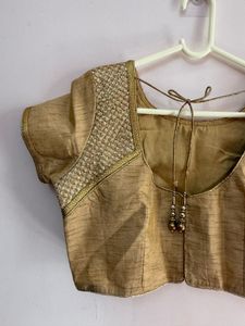 Elegant Gold Embellished Blouse