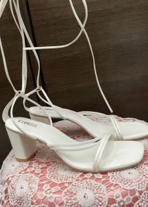 White Strappy Heels