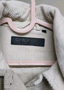 ONLY Cream Corduroy Longline Jacket