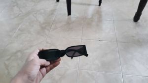 Retro Chic Black Rectangle Sunglasses