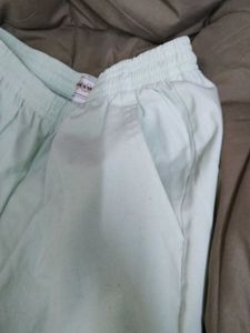 Light Green Wide-Leg Pants