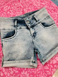 Ice Blue Denim Shorts Like New