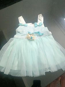 Light Blue Soft Frock New Born Baby Girl