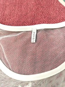 Off-White Party Wear Net Top