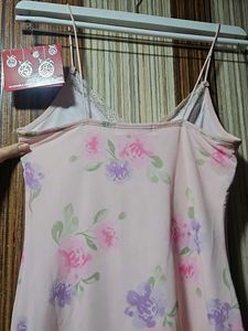 Floral Lace Trim Cami Dress