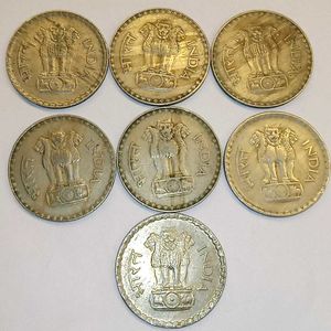 Set Of 7 Big ₹1 Coins For Sale