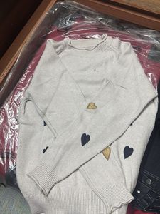 Heart Embellished Knit Sweater