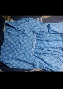 Blue Printed Dress 💙