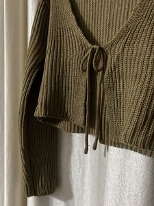 Brown Knit Cardigan