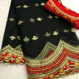Elegant Black Saree