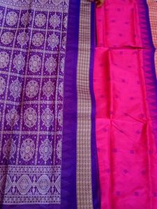 sambalpuri bonkai saree with blouse piece
