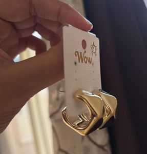 Gold Rectangle Earrings