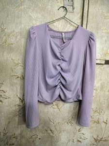Ruched Lavender Top