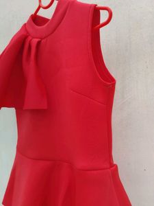 Chic Red Peplum Dress
