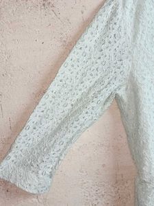 Women&#39;s Fashion Lace Peplum Top Blouson