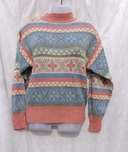 Vintage Patterned Knit Sweater