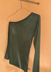 Green one shoulder Top
