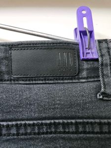 AND (Brand) Charcoal Colour Straight Jeans